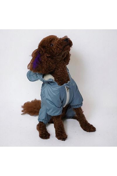 Pawstar Indigo Aplysia Jumpsuit-Coat Raincoat Cat Dog Outfit for Small and Medium Breeds