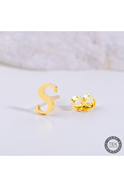 GOLDKUPE 14 Ayar Altın S Harf Küpe 0,41 gr