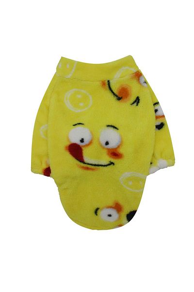 Pawstar Yellow Smile Big Breed Welsoft Sweat Medium Large Breed Dog Apparel