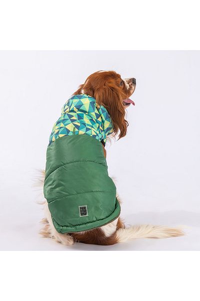 Pawstar Green Diametro Puff Vest Dog Vest Dog Apparel Dog Raincoat