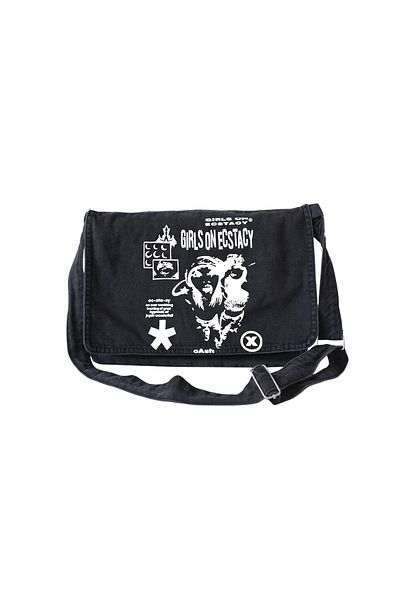 DEEFWEAR Geantă Messenger din denim imprimată pentru fete