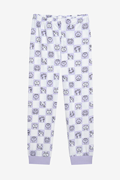 Penti Pamuklu Kız Çocuk Caticorn 2li Çok Renkli Pijama Takımı