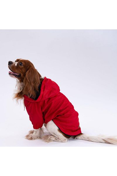 Pettrend Red Coat Dog Coat Dog Apparel Dog Raincoat (Small-Large Breeds)