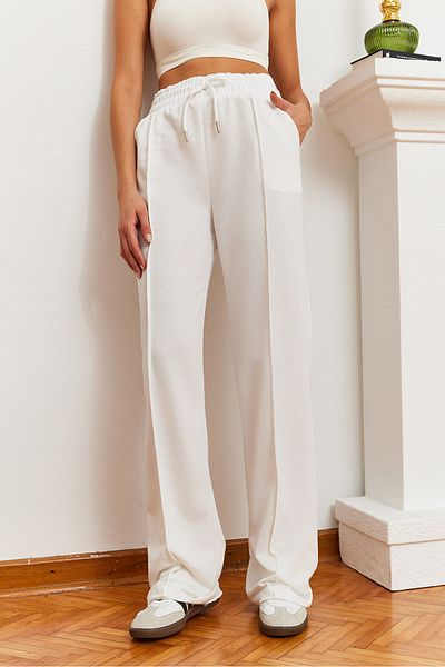 Bianco Lucci Damskie szerokie spodnie dresowe casualowe 2396 60751003