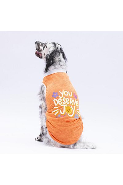 Pawstar Orange Joy Big Dog T-Shirt - 15-45 KG Dog Outfit