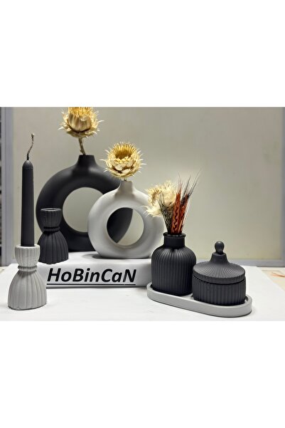 BLANJ sevgili vazo set dekoratif halka mumluklu set