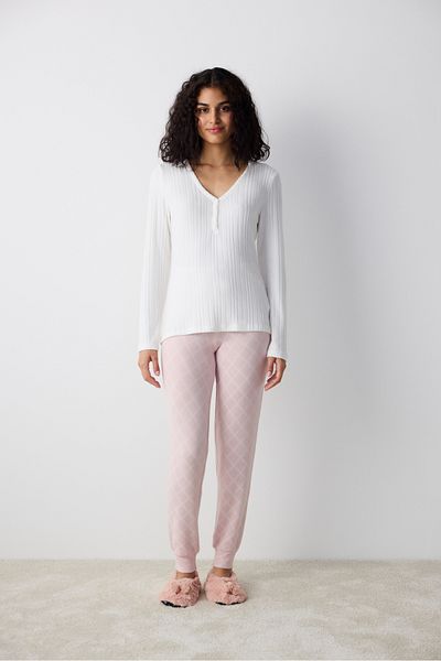 Penti Dream Soft Dried Rose Pink Pants Pajama Set