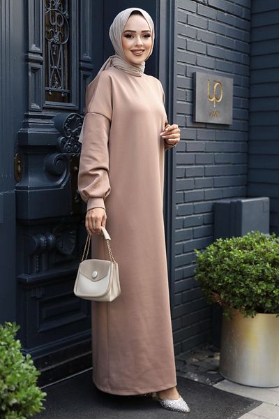 Neva Style Rochie Hijab Transpirație Mink 23641V