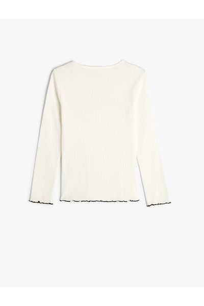 Koton City Printed Long Sleeve Cotton T-Shirt