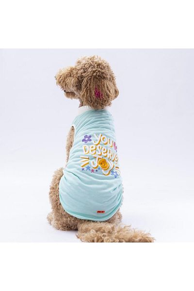 Pawstar Mint Joy Large Dog T-Shirt - Dog Apparel (15 KG-45 KG)