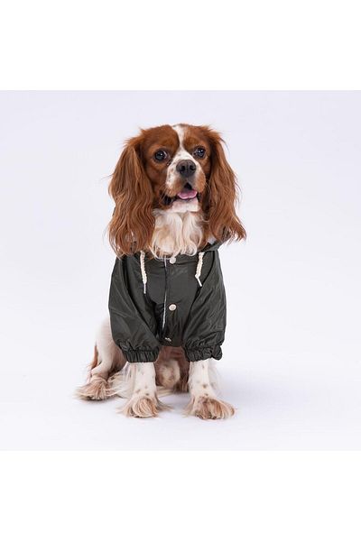 Pettrend Khaki Coat Dog Coat Dog Apparel Dog Raincoat (SMALL-LARGE IRKS)