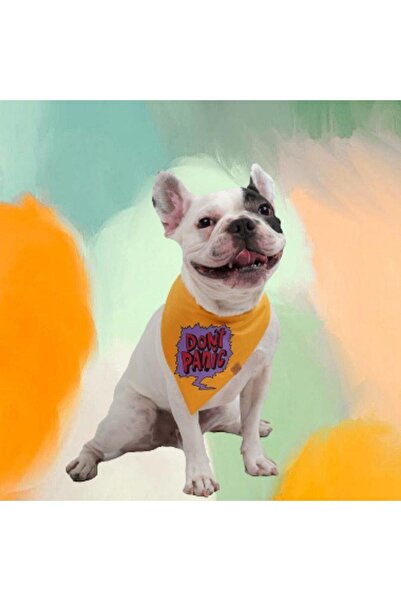Pawstar Dont Panic Kedi Köpek Fuları Pet Bandanası