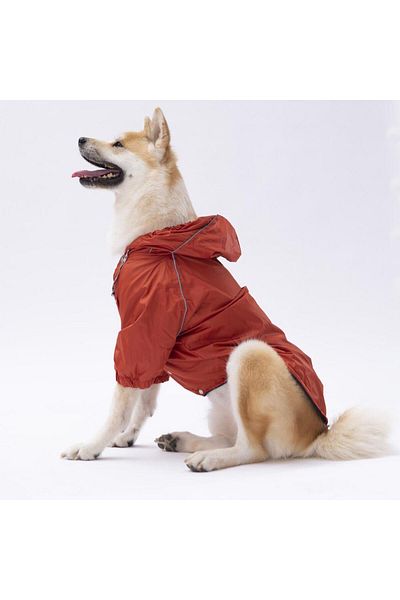 Pawstar Orange Pluvia Large Dog Coat Large Breed Raincoat Dog Apparel