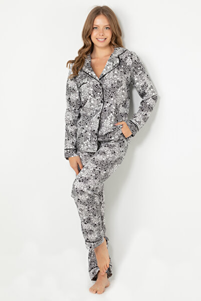 Doremi Doğal Viskon Soft Yumuşak Düğmeli Pijama Takımı
