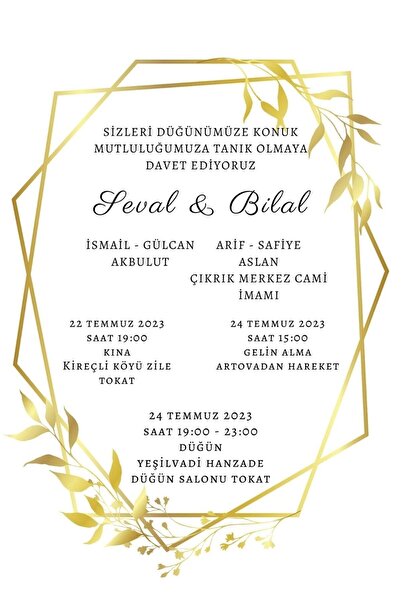 izmirdenet Davetiye, Düğün Davetiyesi, Nikah Davetiyesi, Nişan Davetiyesi (50...