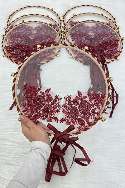 ZEYMERADE Vip Appliqued الزفاف الدف بورجوندي، وصيفة الشرف الزفاف الحناء ليلة ...