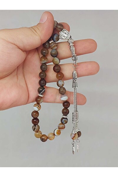 Yasamtohumu Agate Stone Tasbih 33 bucăți 8 mm (24010)