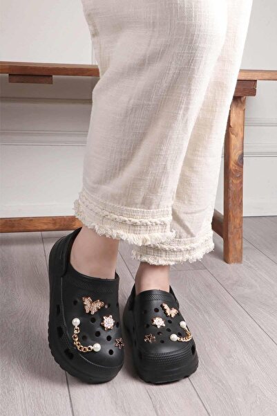 rekorsport Women's High Sole Stoned Sea Pool Sabot Doctor Nurse Hospital Comfort Daily Women's Slippers Shoes