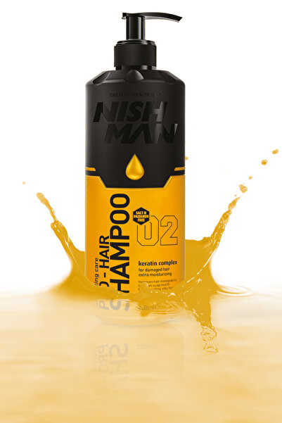 NISHMAN Tuz Ve Paraben Içermeyen Keratin Özlü Saç Bakım Şampuanı 400 ml