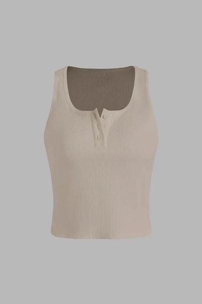 Hiccup Κουμπί Λεπτομερές Crop Top