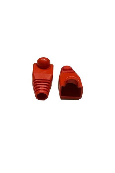 KEEPRO حافظة Red Cat5 حافظة Cat6 حمراء حافظة حماية RJ45 حمراء 100 قطعة
