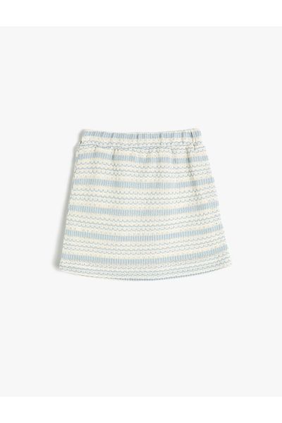 Koton Rubber Waist Knitted Skirt