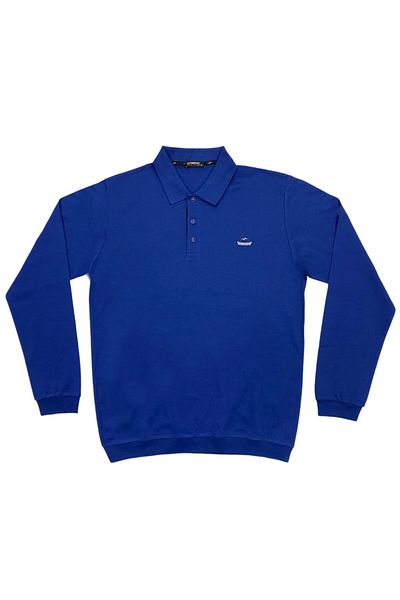 Masimar Men's Interlock Fabric Buttoned Polo Collar Men's Sweatshirt