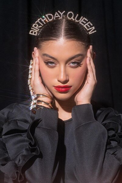 New Obsessions Birthday Queen Taşlı Birthday Doğum Günü Parti Taç