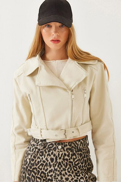 Bianco Lucci Γυναικείο μπουφάν Gabardine Biker 2436 60351027