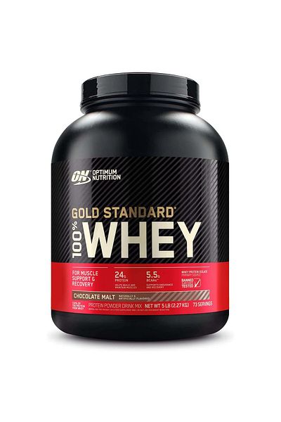 Optimum Nutrition Gold Standard 100% Whey Protein, Chocolate Malt, 5 LB