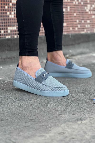TB Terzi Bey Terzi Bey Tb060 Gray Knitwear Ballerina Men's Casual Shoes