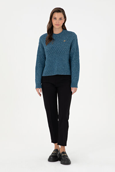 U.S. Polo Assn. Women's Black Canvas Trousers 50290404 -Vr046