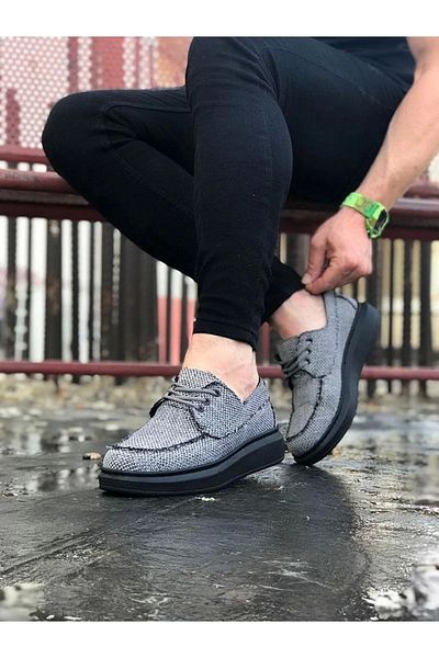TB Terzi Bey Terzi Bey Tb503 Gray Charcoal Men's Casual Shoes