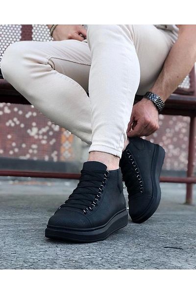 TB Terzi Bey Terzi Bey Tb032 Sneakers με κορδόνια με κάρβουνο Μποτάκια μισού αστραγάλου
