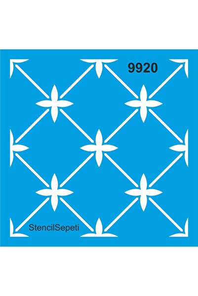 StencilSepeti Fayans Deseni - Stencil Boyama Şablonu 20x20