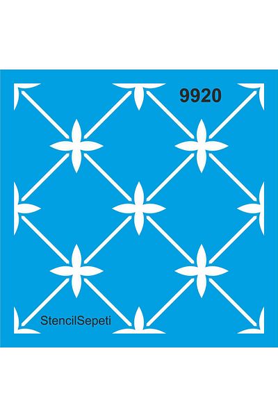 StencilSepeti 50X50 Tile Patterned Stencil Painting Template