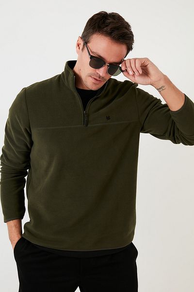 Buratti Ανδρικό Winter Fleece - Slim Fit, Anti-pilling, Bato Collar, Non-pilling 5906001