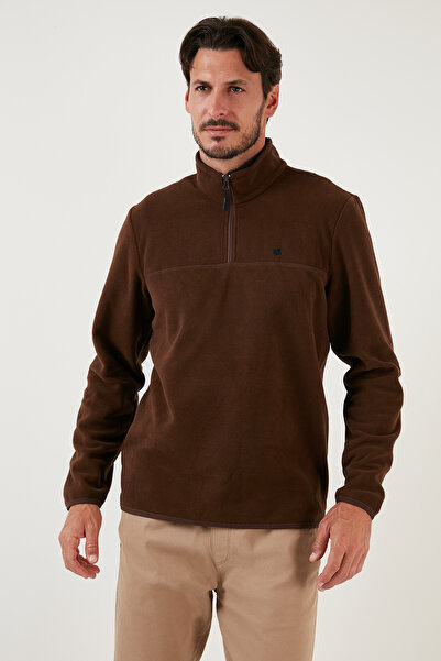 Buratti Slim Fit Anti-Pilling Non-Pilling Bato Collar Winter Fleece-Lined Fleece Men's Fleece 5906001