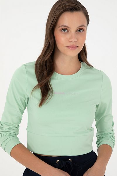 U.S. Polo Assn. Women's Green Crew Neck Sweatshirt 50291461 -Vr250