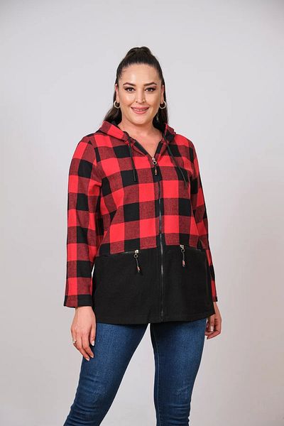 Lady Majestic Palton de primăvară pentru femei cu glugă de dimensiuni plus