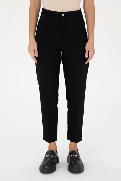 U.S. Polo Assn. Women's Black Canvas Trousers 50290404 -Vr046