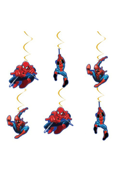 Parti Dükkanım Spiderman Asmalı Tavan Süsü (6 ADET)