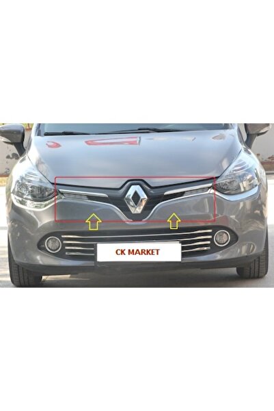 Karva Renault Clio 4 Krom Ön Panjur Çıtası U Formlu 2012 - Üzeri