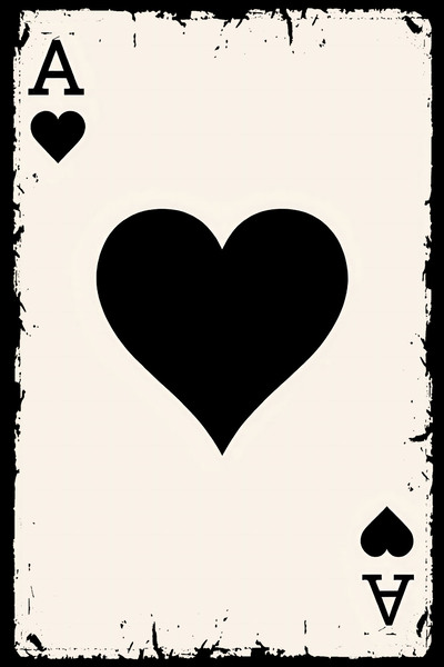 Hayal Poster İskambil Kağıdı Retro Ahşap Tablo Görselli Poster (20x30)