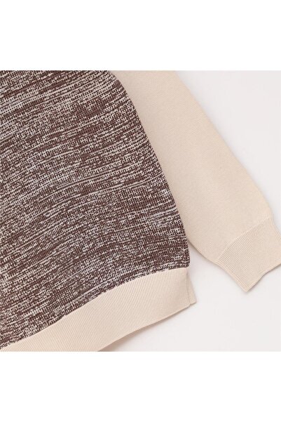 Dio Rise Men's Polo Neck Long Sleeve Knitwear - 180817 - Bone - Milk Coffee