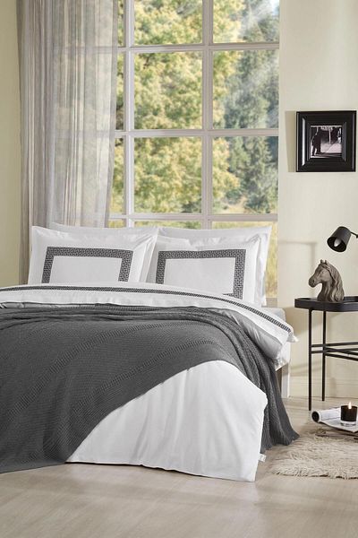 Özdilek Özdilek Wickers Διπλό Νυφικό Σετ Anthracite Grey