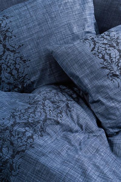 Cotton Box Set cuvertură de pilota simplă, denim de funingine