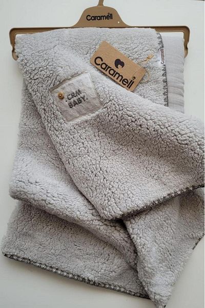 Caramell İncibaby Welsoft & Muslin 100% Cotton Double Sided Healthy Soft Baby Blanket 80X90