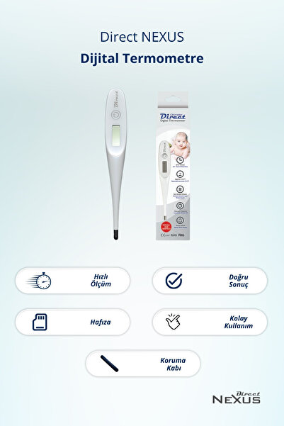 Direct NEXUS Dijital Ateş Ölçer Hızlı Ve Doğru Vücut Sıcaklığı Ölçümü