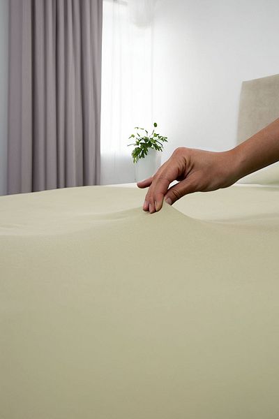 GAMA HOME 100% Cotton Fitted Sheet - 100X200 cm - 30 cm Edge Height - Organic and Comfortable